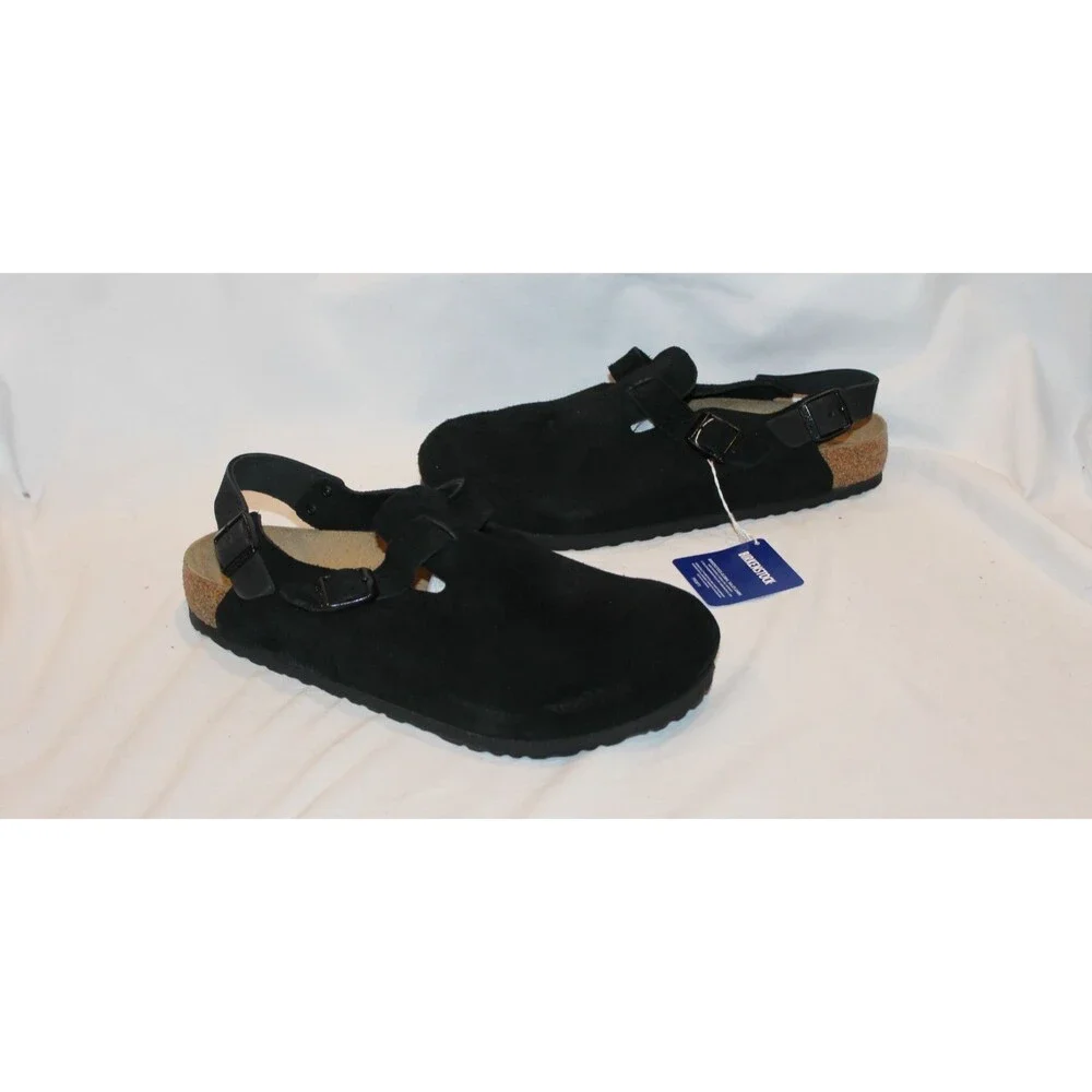 Birkenstock Tokio Men's Suede Sandals BLACK NEW EU 42 REGULAR US 9